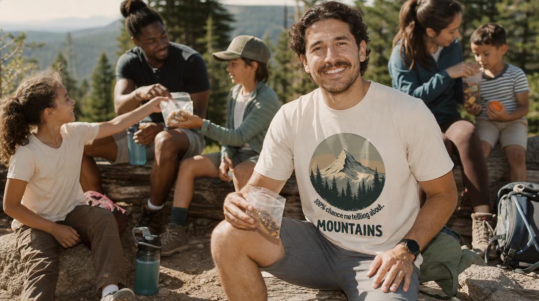 Assortment of camping and hiking snacks
