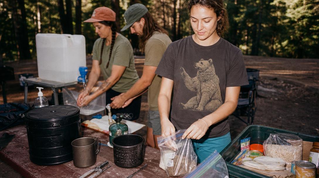 Camping food safety practices
