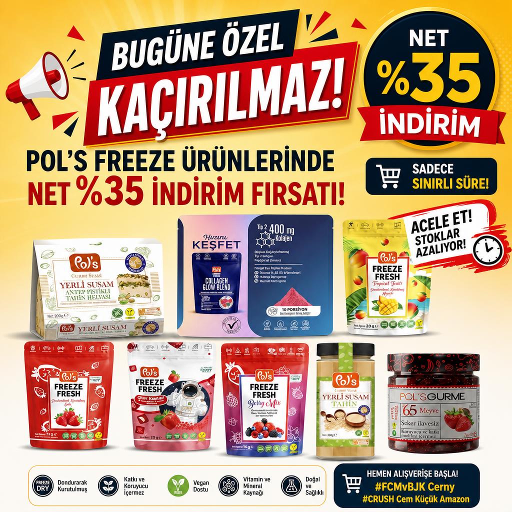 POL'S FREEZE ÜRÜNLERİNDE NET %35 İNDİRİM FIRSATI!