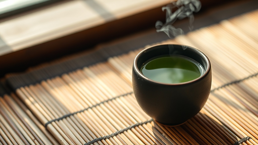 Tasse de Gyokuro japonais vert intense, thé vert parmi les plus chers au monde