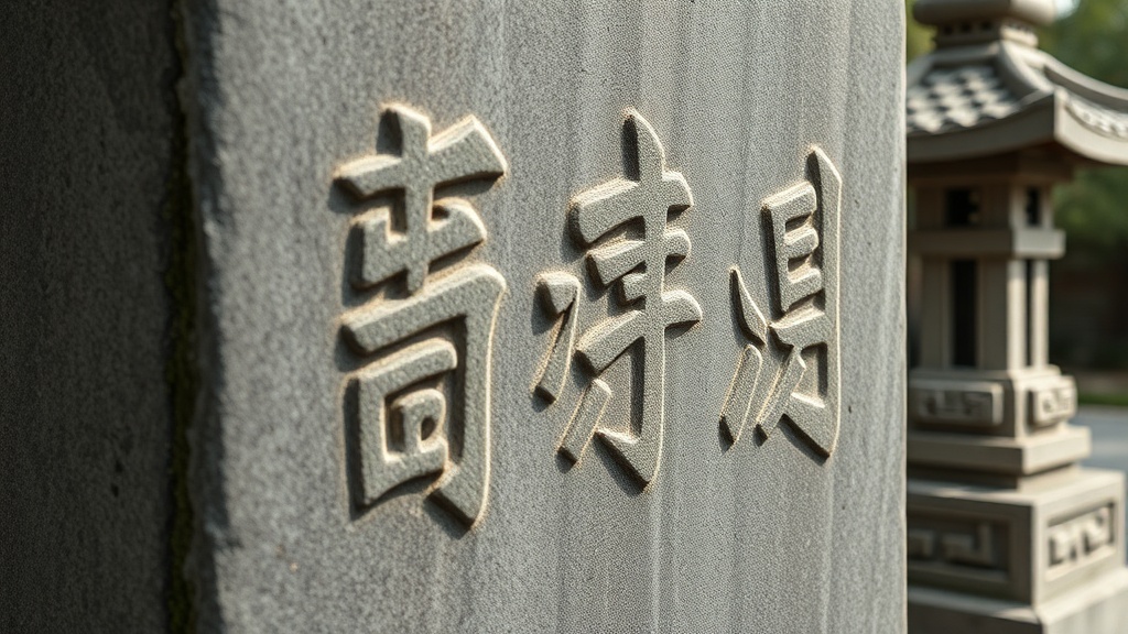 Stèle calligraphique ancienne dans les jardins du temple Jiangxin, avec inscriptions classiques Song