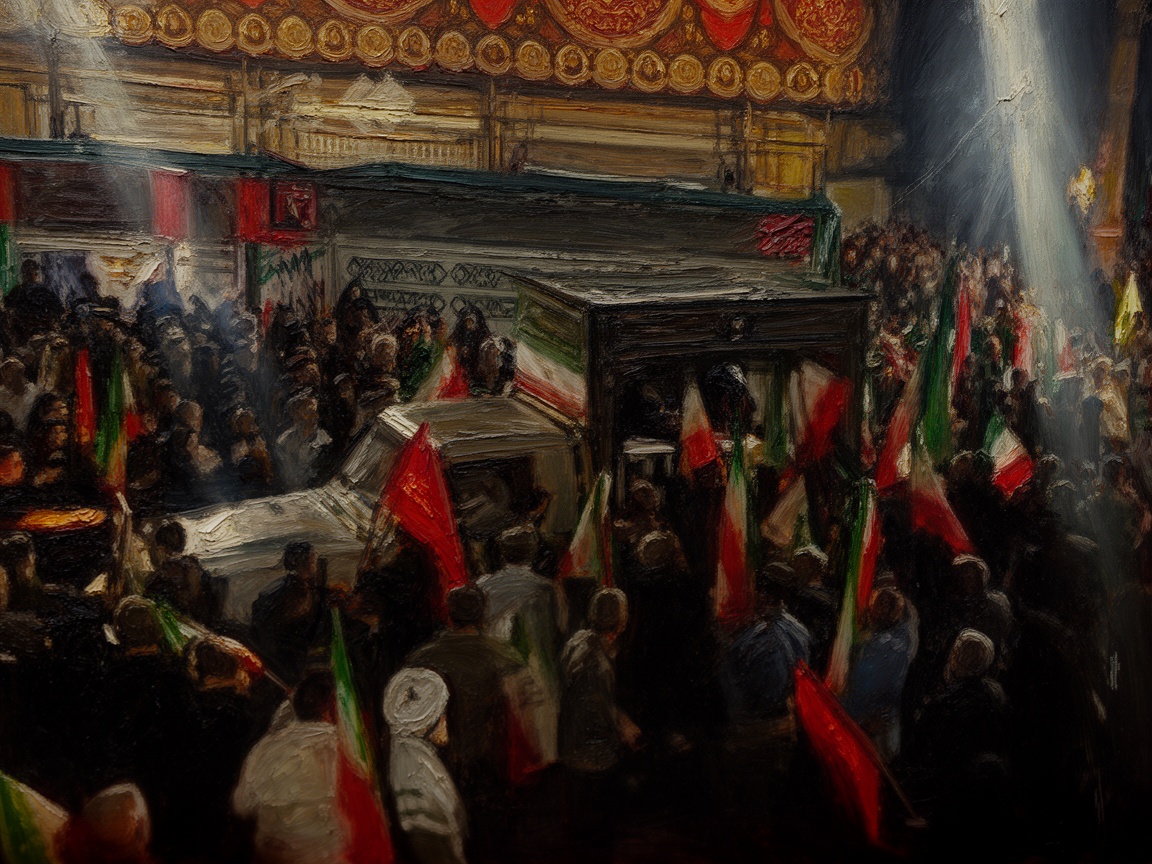 Iran Holds Funeral for Revolutionary Guard Members Killed in US Strike