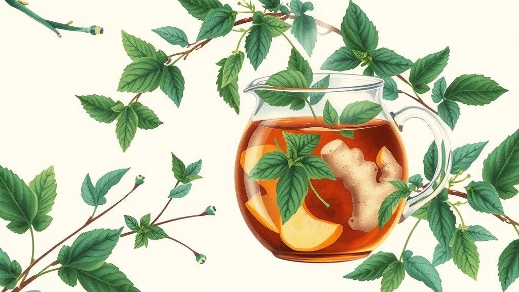 Chá de Menta e Gengibre para Digestão Rápida