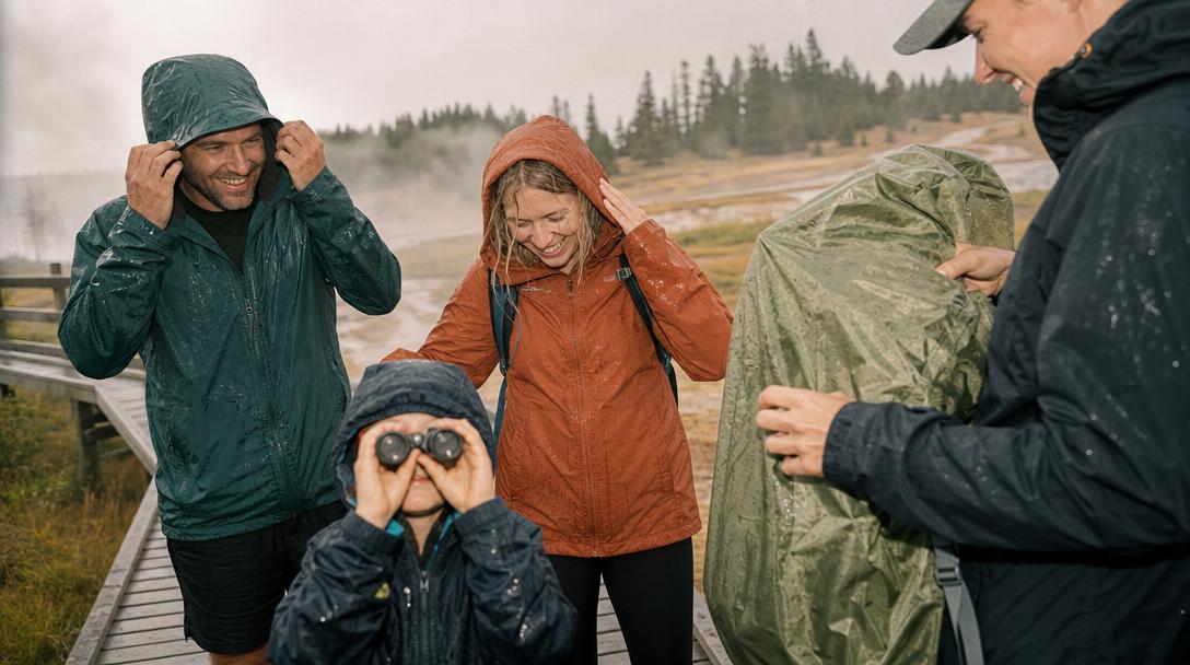Various hiking shoes and boots suitable for Yellowstone trails