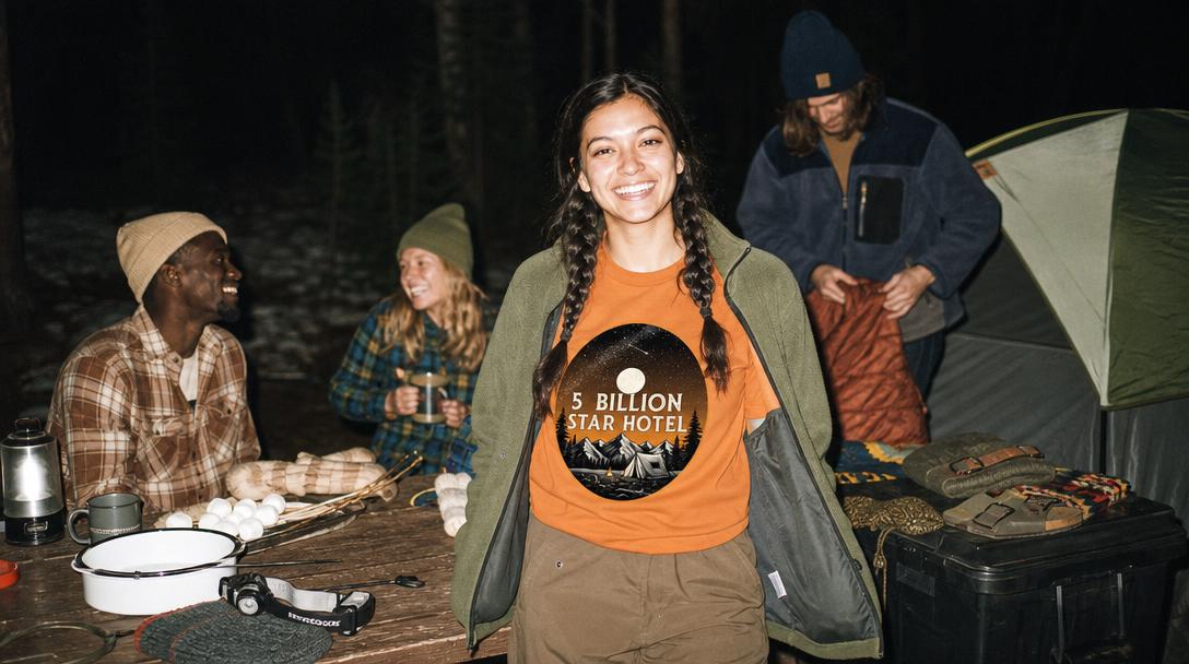 Hiker wearing layered clothing in Yellowstone National Park