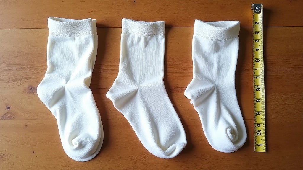 Side-by-side comparison of ankle, short crew, and full crew length sock heights