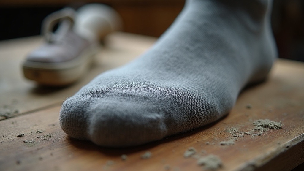 Dense cushioning weave inside a quality work sock