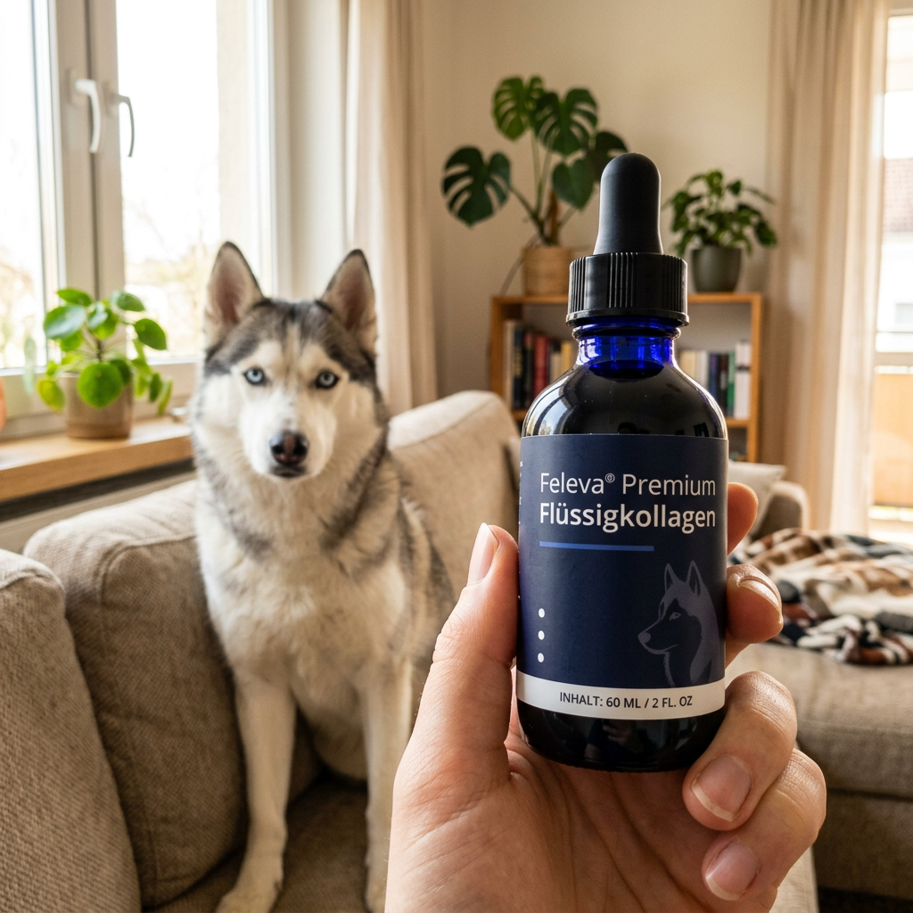 Hund mit Feleva Flüssigkollagen