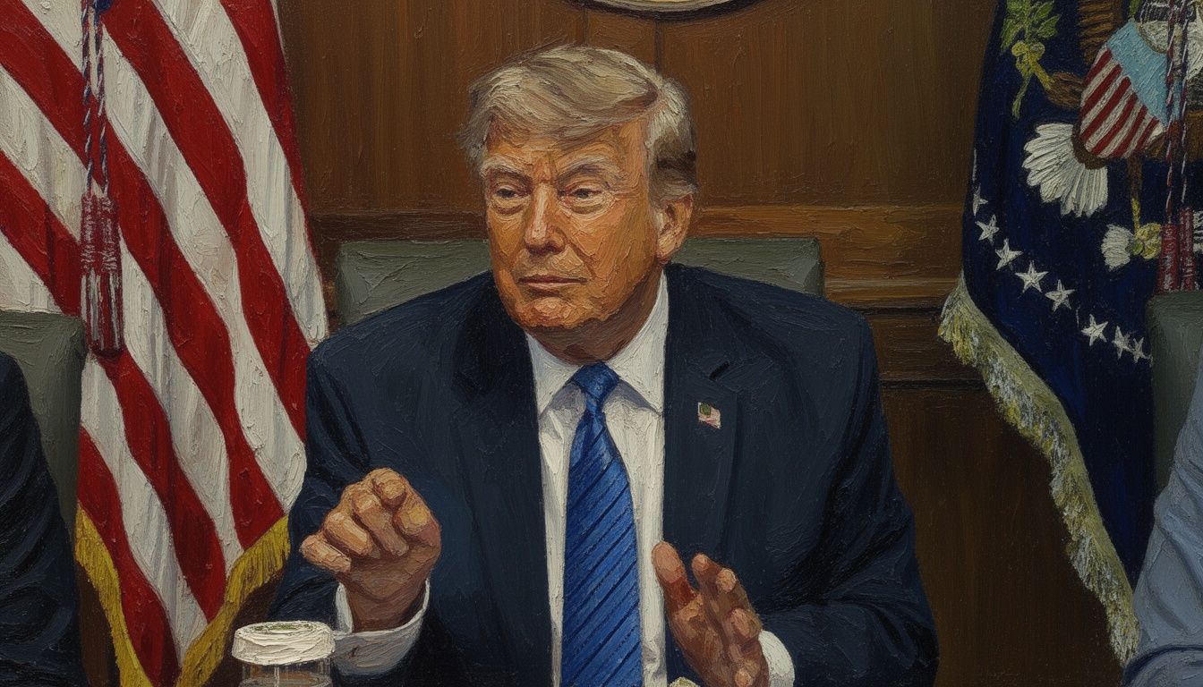 Trump Imitates Patriot Missile Interceptions