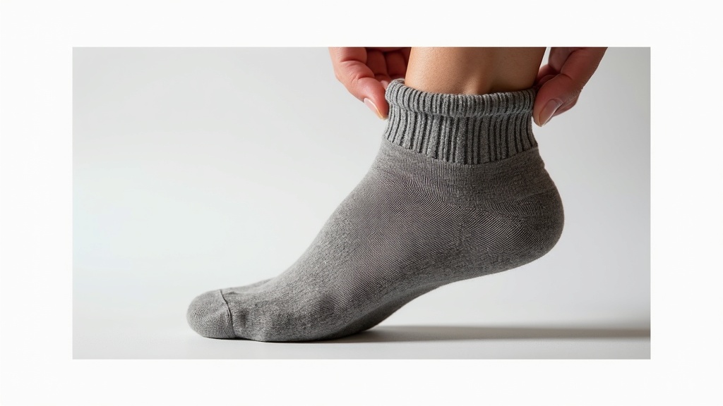 Thick cushioned work sock close-up
