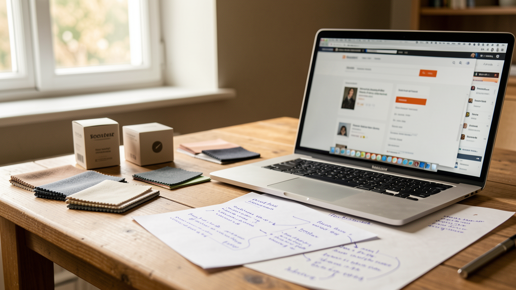 Espace de travail d'un marchand e-commerce avec analyses de visibilité sur les moteurs de recherche