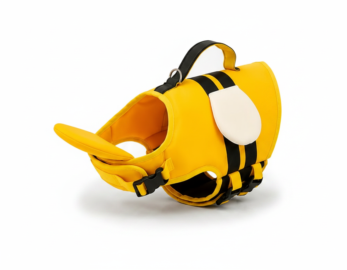 Flotador Canino estilo Abeja, amarillo con rayas negras