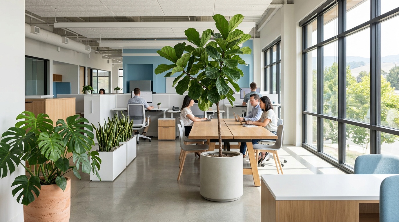 Comparison of short-term rental, ongoing leasing, and buying office plants