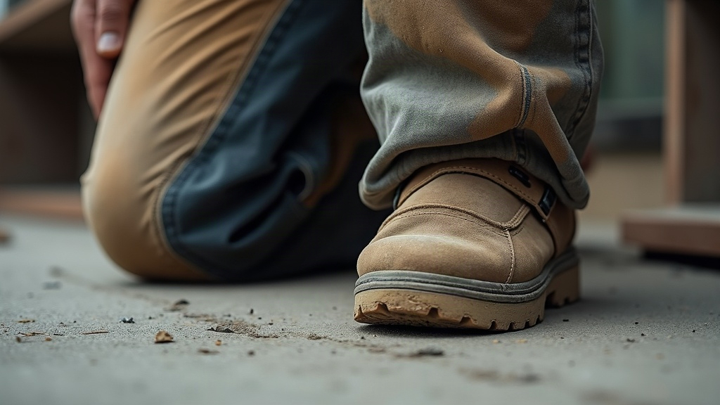 Refuerzo en rodilla de pantalón de trabajo construcción