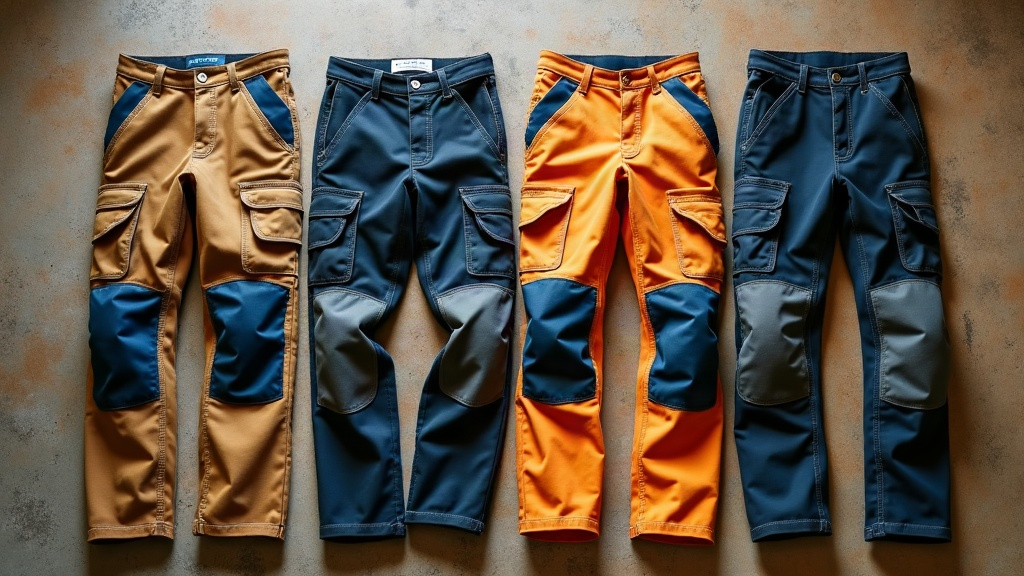 Comparación de pantalones de trabajo con refuerzos de diferentes marcas