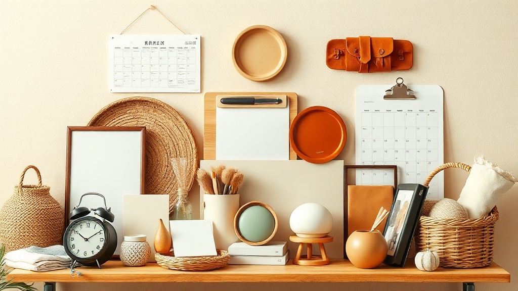 A simple daily schedule notebook beside a mug and pen on a tidy table.