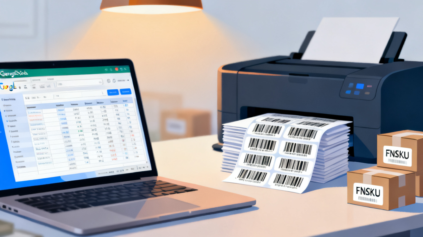 How to Print Amazon FBA FNSKU Labels from Google Sheets
