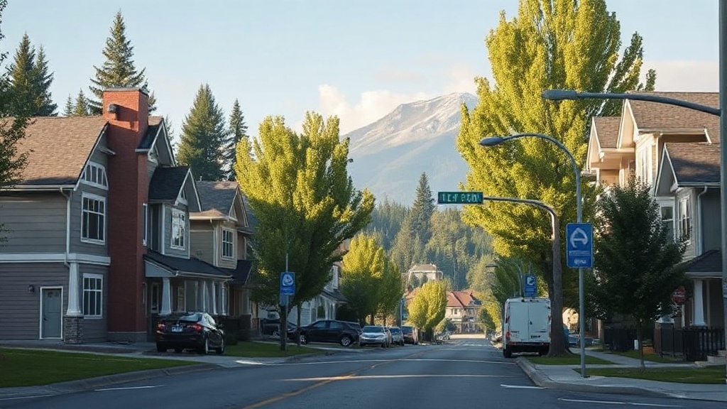 Illustrative streetscape of Hammond & Central, British Columbia, in the Fraser Valley