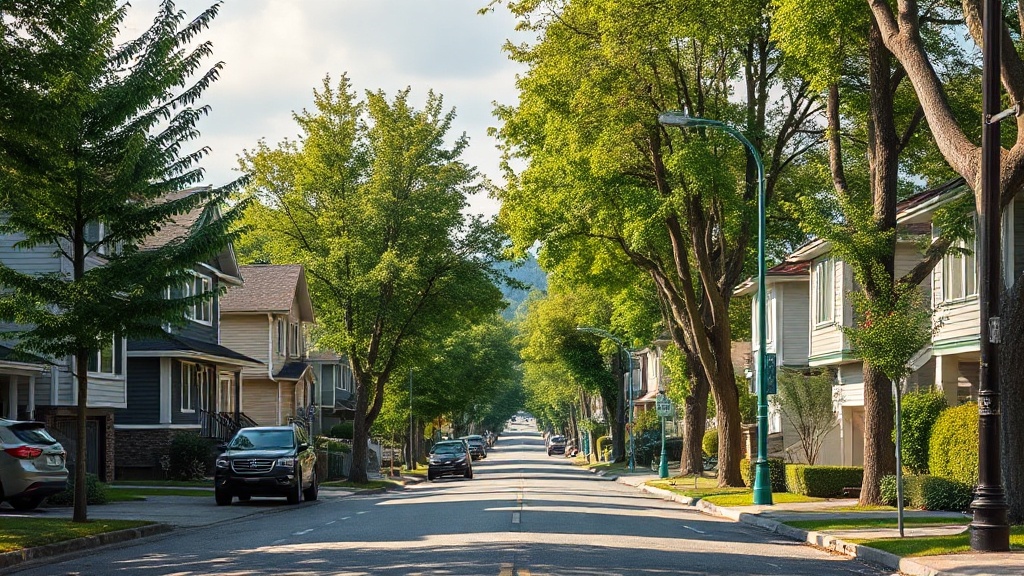 Illustrative streetscape of Whalley Corridor, British Columbia, in the Fraser Valley