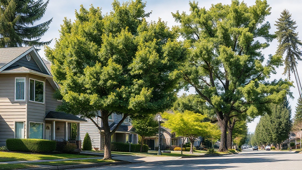 Illustrative streetscape of North Surrey, British Columbia, in the Fraser Valley