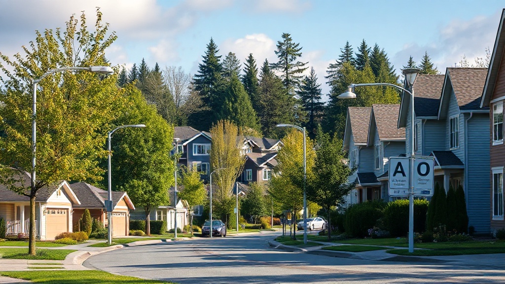 Illustrative streetscape of Guildford & Fraser Heights, British Columbia, in the Fraser Valley