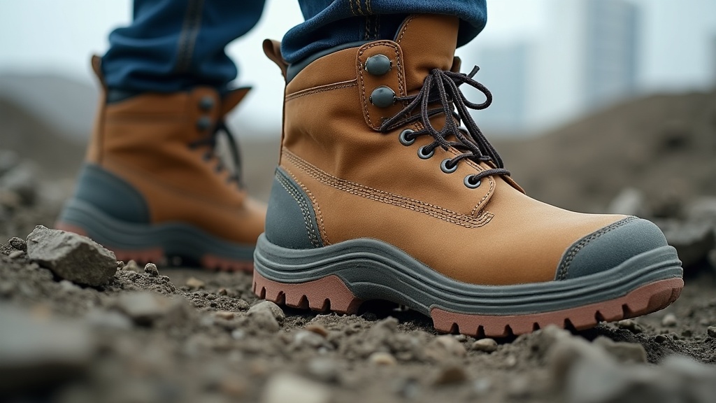 Botas de trabajo para terreno irregular y inestable en construcción