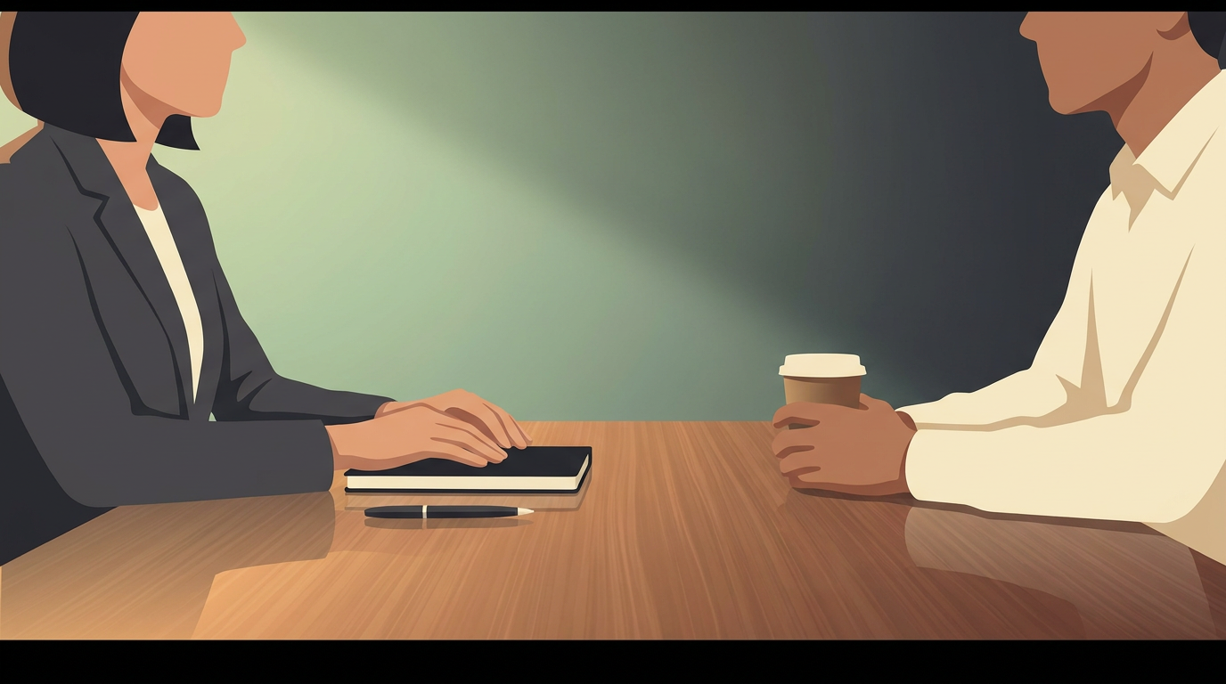 Job interview preparation concept illustration