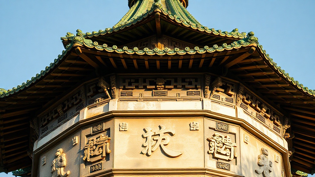 Pagode des Fleurs du temple des Six Banians, Guangzhou, neuf étages de tuiles vernissées