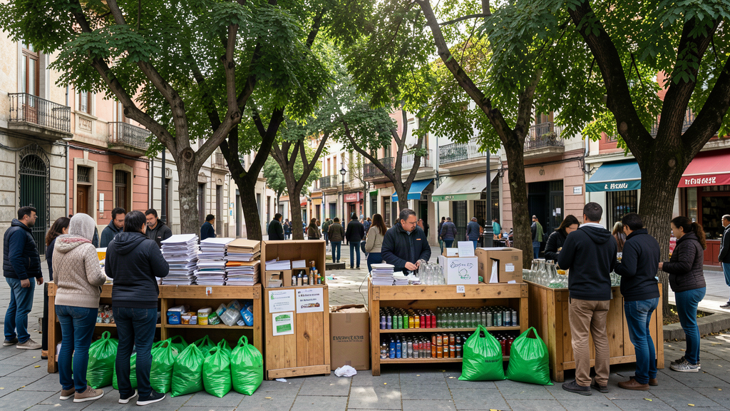 Jornada de EcoCanje en la Plaza Atahualpa de Ituzaingó para canjear materiales reciclables