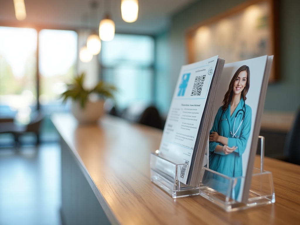Patienten-Flyer mit QR-Code-Terminbuchung