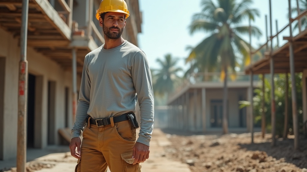 Uniforme de trabajo para clima cálido con pantalón ripstop y camisa técnica manga larga