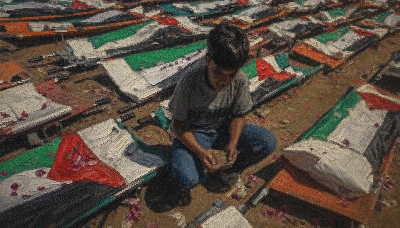 Mass Funeral Held for 112 Palestinians Killed in Israeli Strike