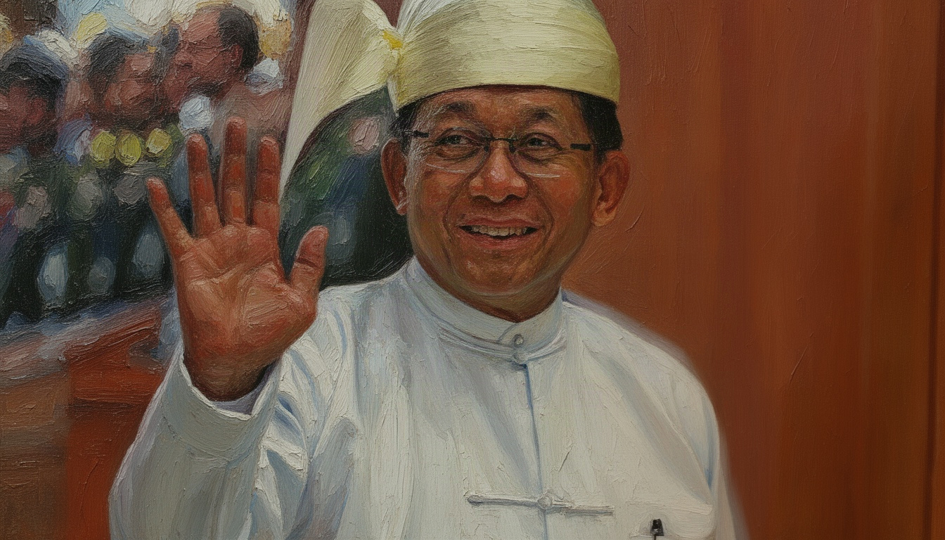 Myanmar's Min Aung Hlaing Receives Red-Carpet Welcome in Thailand