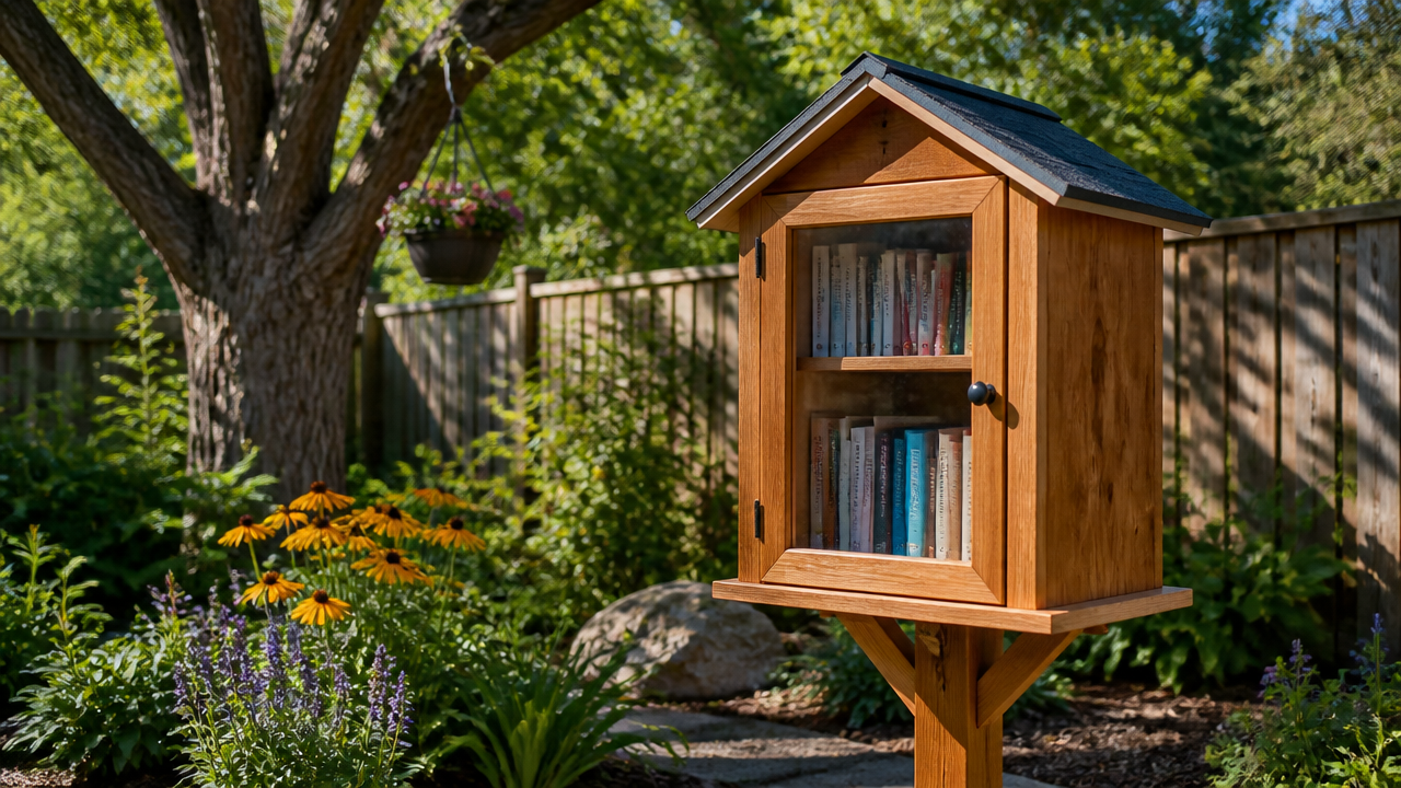 DIY Tiny Library Plans for backyard