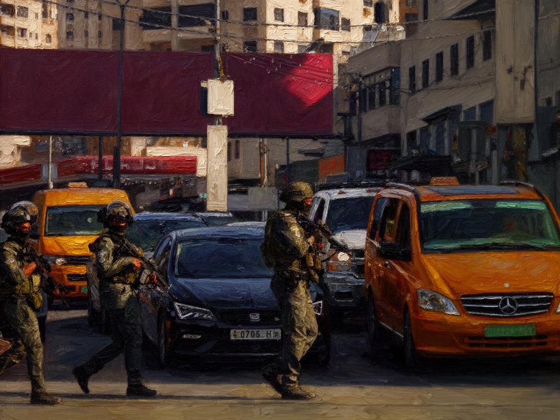 Israeli Forces Detain Palestinians During West Bank Raid