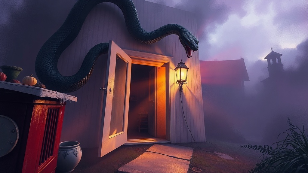 Sonhar com Cobra Preta Saindo da Casa: Simbolismo
