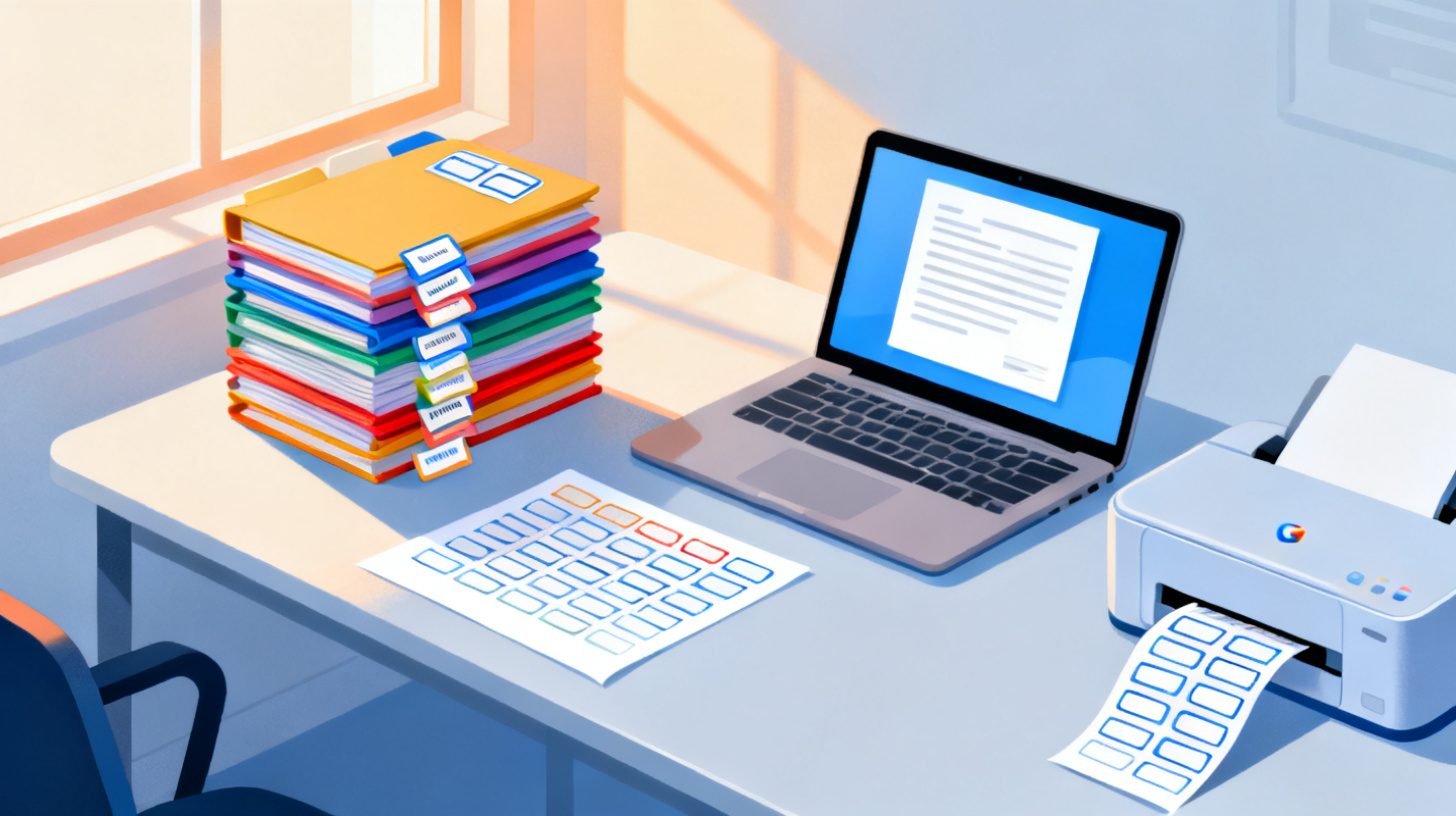 How to Print File Folder Labels Using Google Docs at Home