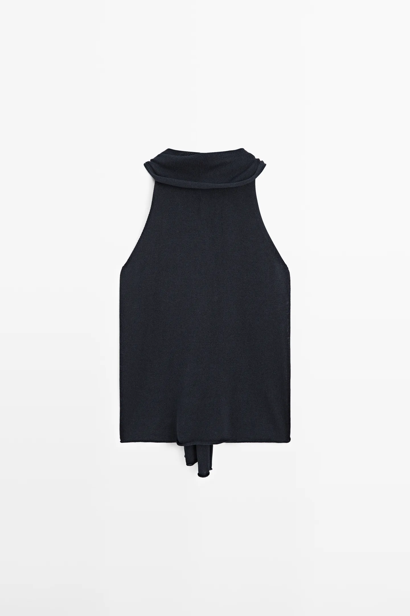 massimo dutti, FLOWING HALTER TOP WITH TIE