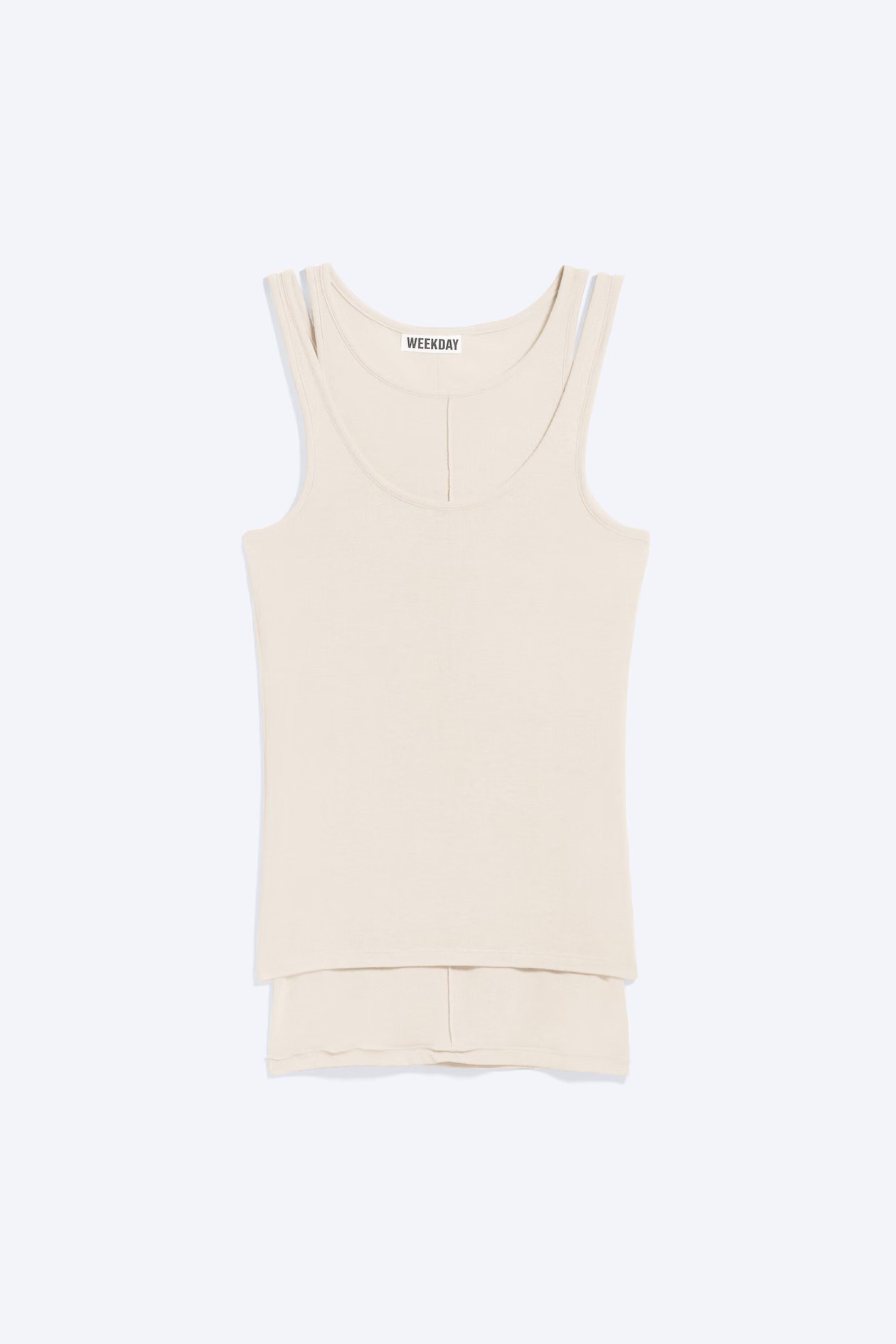 weekday, FITTED DOUBLE‑LAYER JERSEY TANK