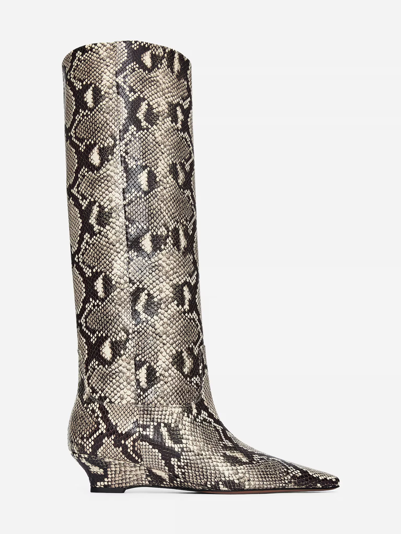 arket, WEDGE-HEEL LEATHER BOOTS