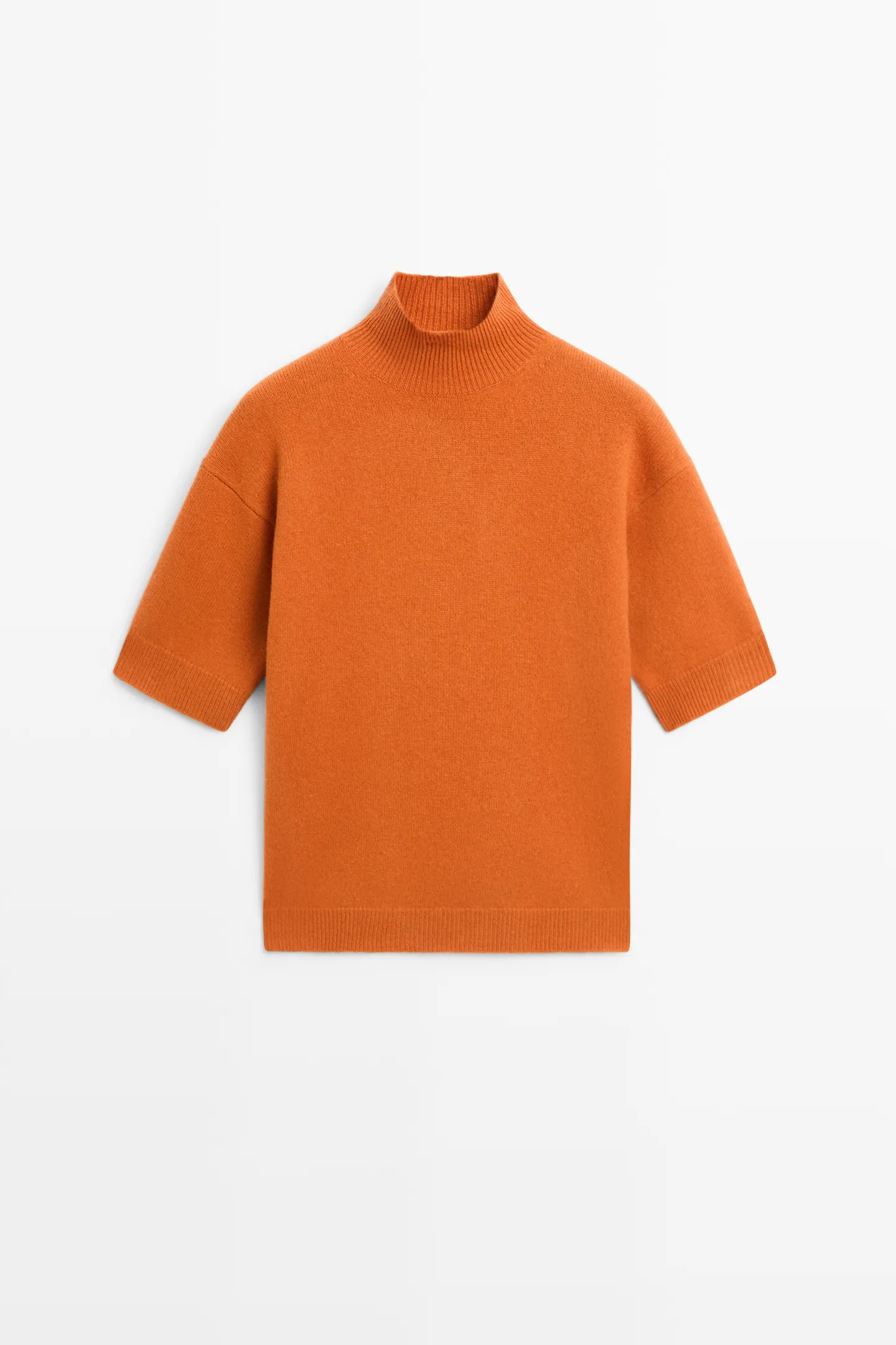 massimo dutti, OVERSIZE SHORT SLEEVE KNIT SWEATER