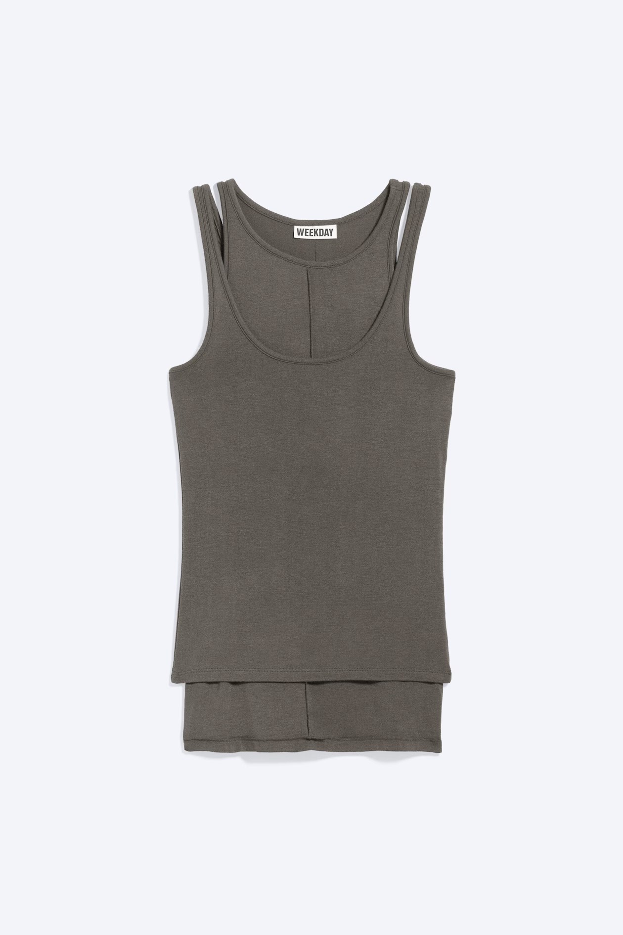 weekday, FITTED DOUBLE‑LAYER JERSEY TANK