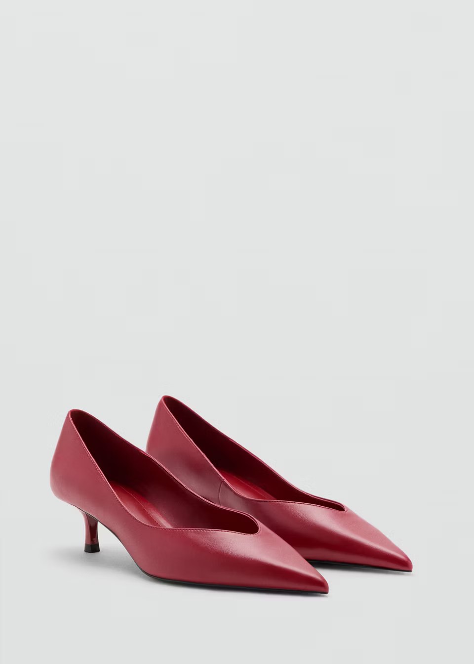 mango, KITTEN HEEL POINTED-TOE SHOE