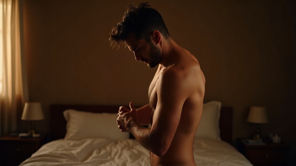 Five-Minute Washroom Porn-Edging Session