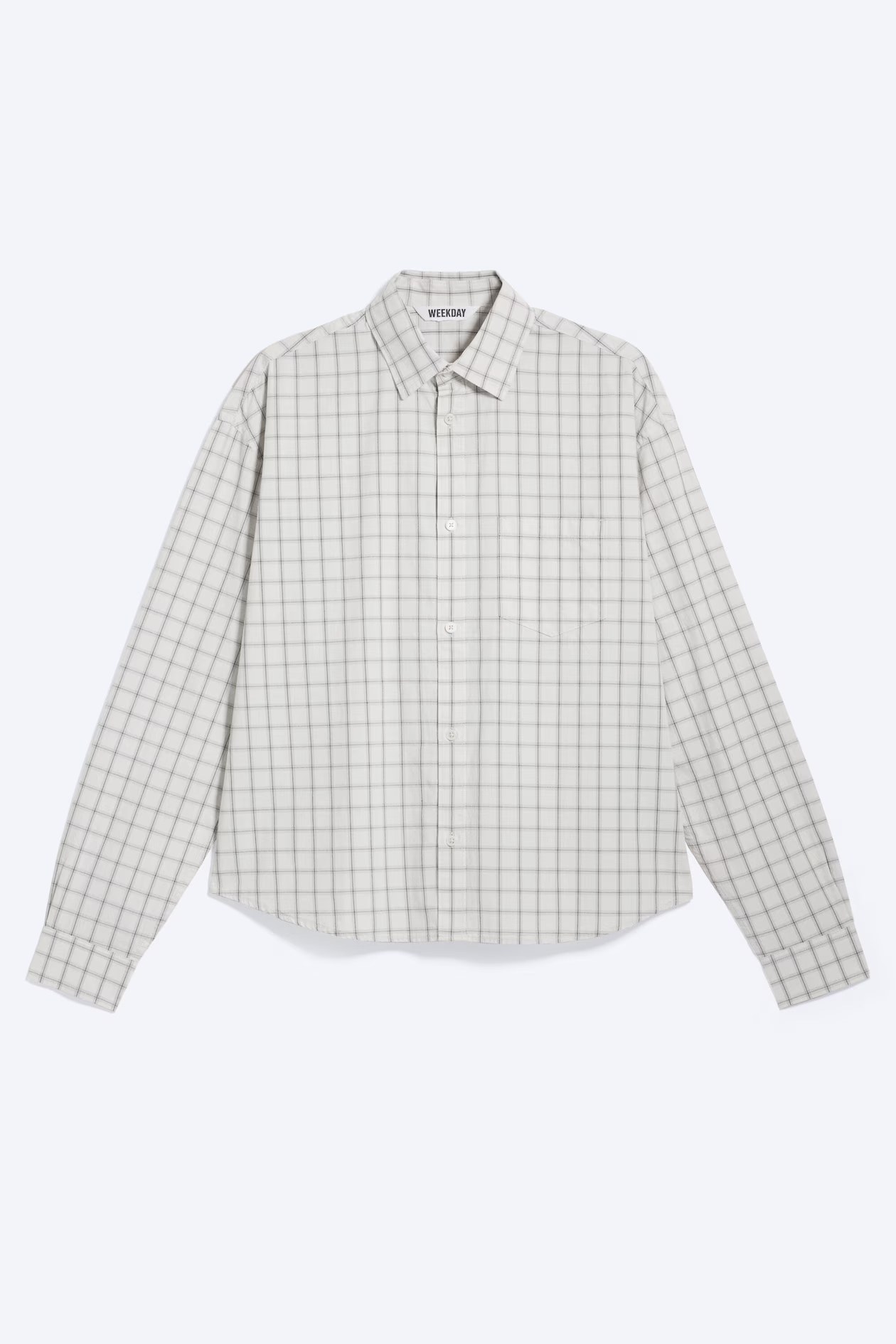 weekday, BOXY LONG-SLEEVED COTTON POPLIN SHIRT