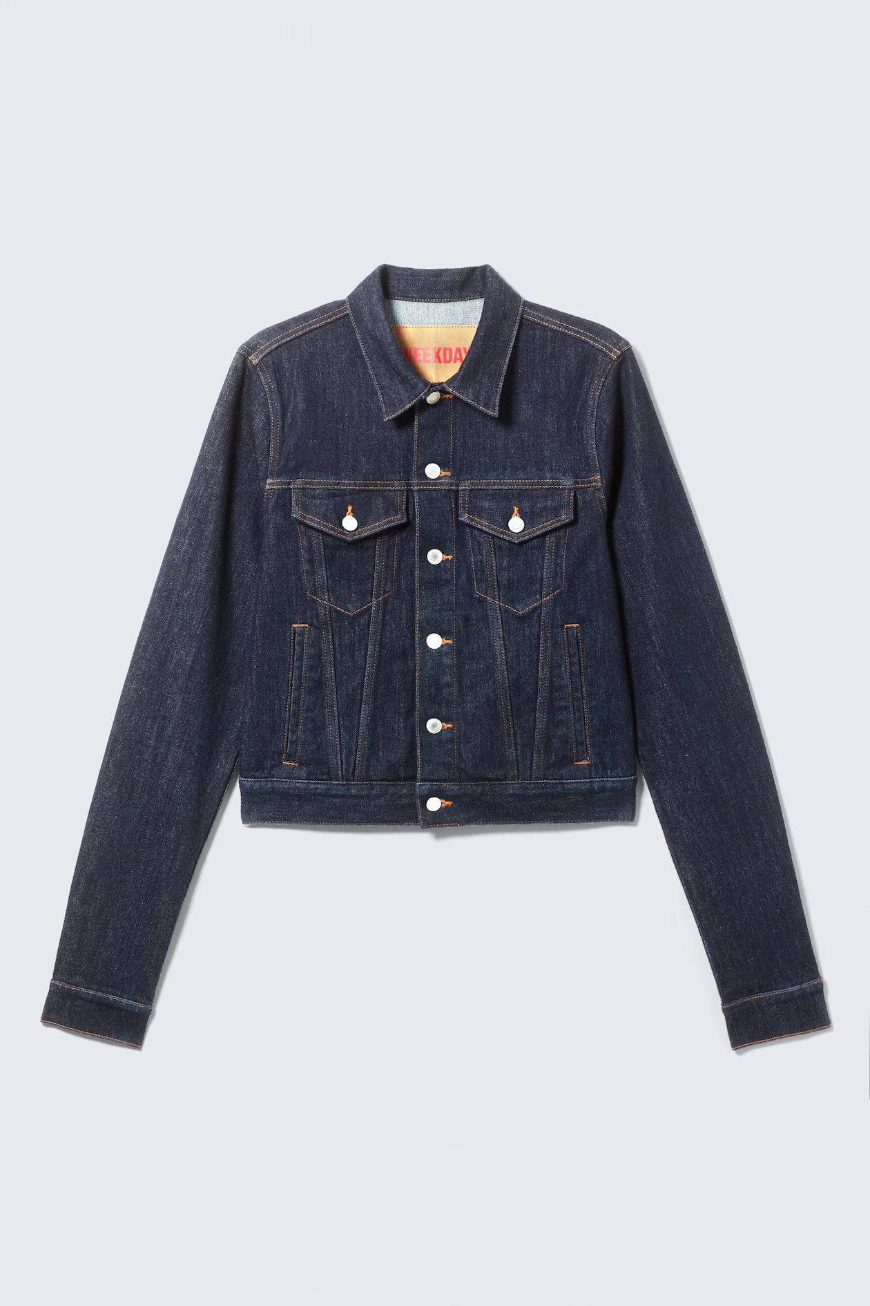 weekday, FITTED DENIM TRUCKER JACKET