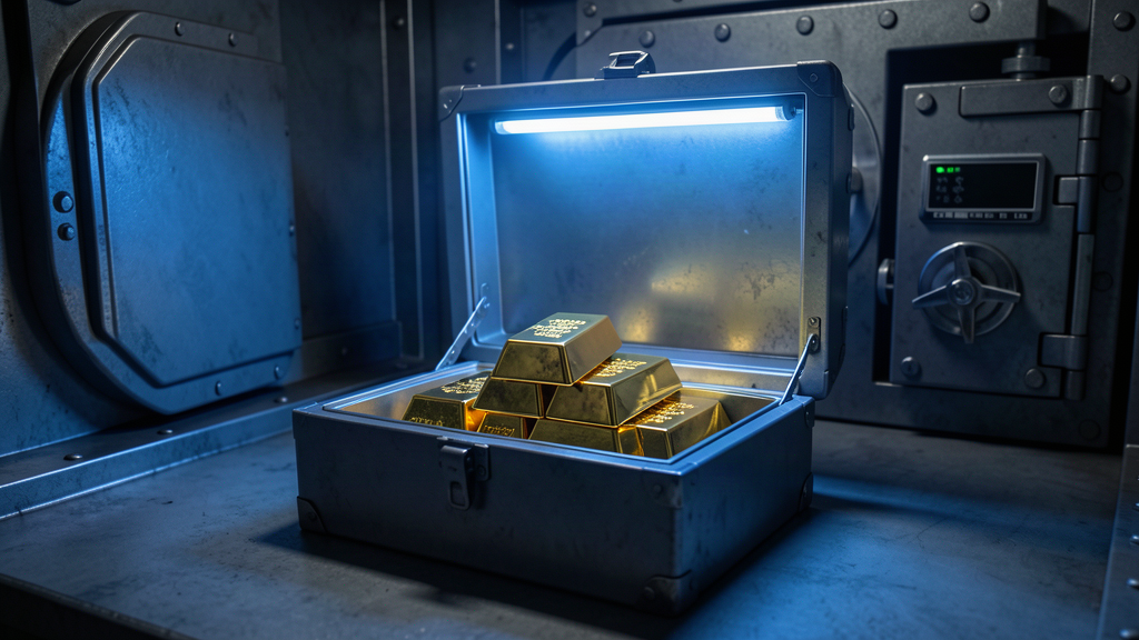 gold bullion in security box