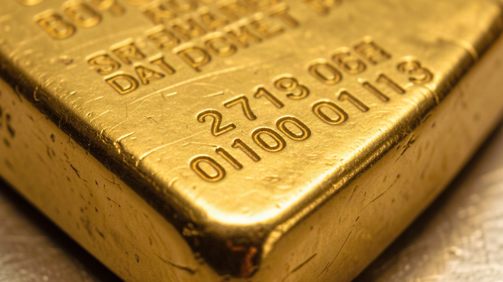 gold bullion bar edge detail