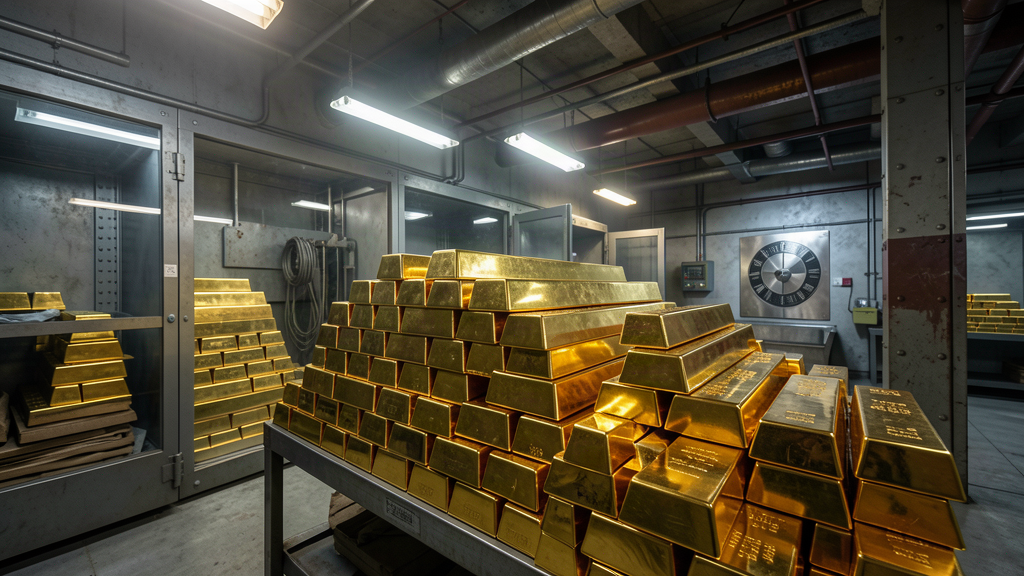 gold bars in secure depository