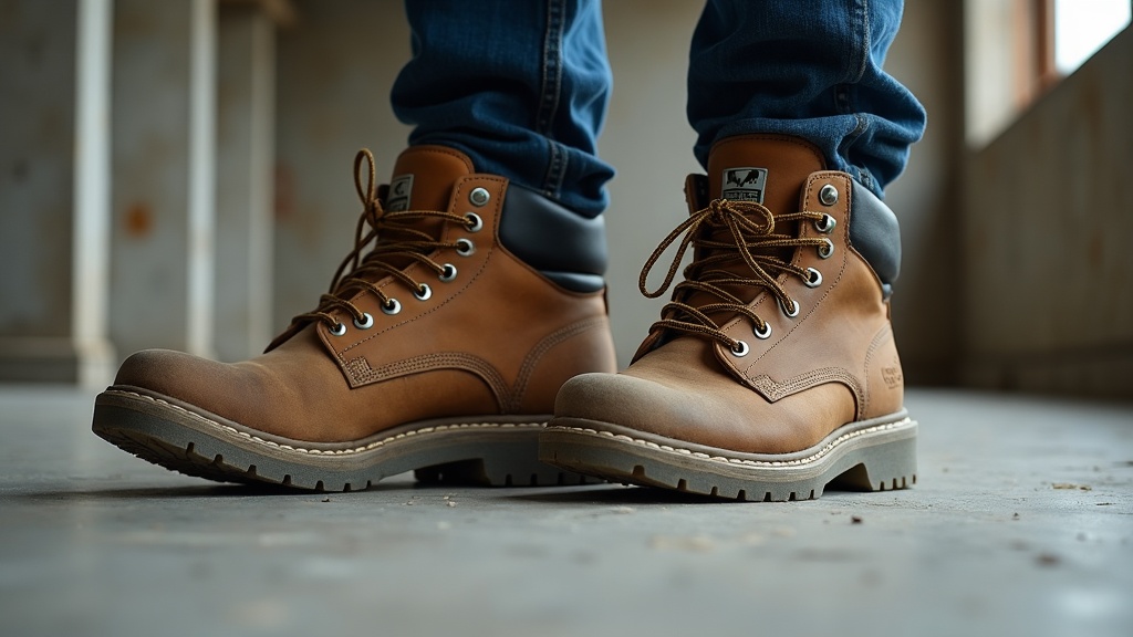 Botas de trabajo originales vs falsificadas en obra